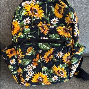 Vera Bradley Sunflower Floral Quilted Backpack